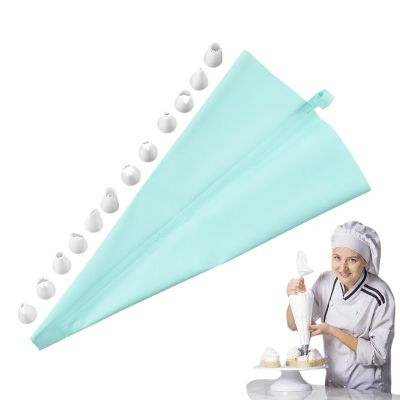 13 Piping Bags and Tips Set, Bake Cake Decorating Kit with 12 Piping Tips, 1 Reusable Pastry Bags, Frosting Piping Kit for Baking, Cake Baking Tools for Cookie Icing Cupcakes
