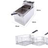ELUKHT 20L Commercial Deep Fryer 4000W Deep Fat Fryer Pot Adjust Temperature Stainless Steel Deep Frying Pan with Removable Lid and Basket for Restaurant view 3