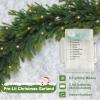 OZFHUA 6 FT Christmas Garland Pre Lit Cedar Garlands Artificial Pine Cypress Garlands for Dining Tables Mantle Porches Outdoor Christmas Decorations view 4