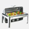 ELUKHT Electric Buffet Server Stainless Steel Buffet Hot Plate - Buffet Servers and Heaters. Hot Pot Buffet Set, Stainless Steel Buffet Hot Pot with Glass Li (Doubleended Stockpot 9l) view 4