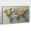 ANRUOXI - Grey White Simple Canvas Wall Art, Small World Map Pictures, 18x24 Inch view 1