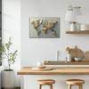 ANRUOXI - Grey White Simple Canvas Wall Art, Small World Map Pictures, 18x24 Inch view 3