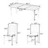 Brabrety Vintage Traditional 7-Piece 82.7inch Extendable Dining Table Set with 23.6inch Removable Leaf, 4 Serrated Back Chairs and 2 Upholstered Back Dining Chairs for 6 (Cream+Brown#058) view 2