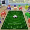 ZLXMN American Football Field 5x8ft Area Rug Green Sports Soccer Field Rug Kids Mats Floor Playroom Boy Rug for Living Room Bedroom Carpet Indoor Throw Rugs Modern Decor Non-Slip Doormat view 2