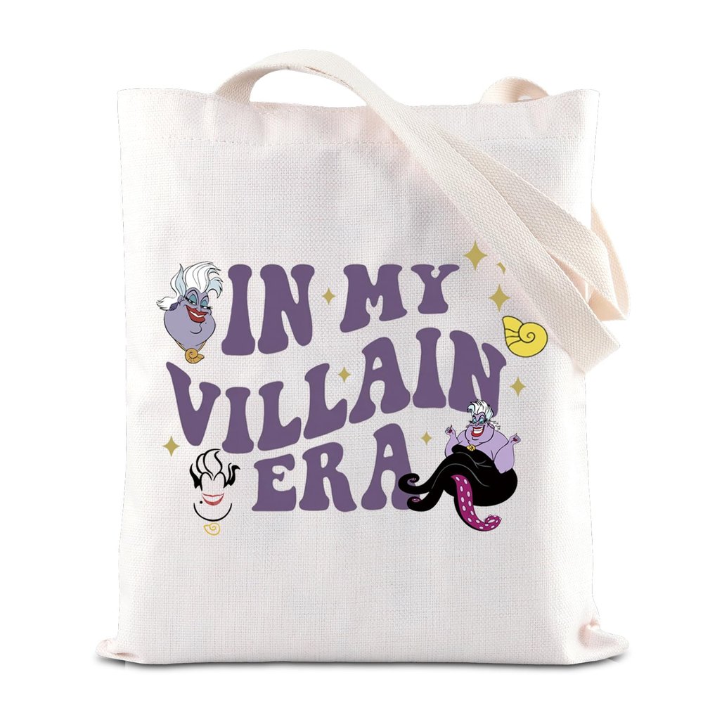 FOTAP Villain Ursula Inspired Tote Bag - My Villains Era Bad Girls Handbag - Sea Witch Fans Gift