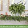 Artgar 12 Pcs Pine Branches - 18 Inch Artificial Green Pine Stem - Real Touch Christmas Greenery Pines Branches for DIY Flower Arrangement Home Indoor Christmas Decor view 3
