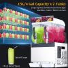 GarveeTech Commercial Slushy Machine, 15Lx2 Tank Stainless Steel Slushie Machine Double Tank, Frozen Drink Maker, Temperature Preservation, Stainless Steel Margarita Wine Smoothies Maker, White view 2