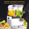 GarveeTech Commercial Slushy Machine, 15Lx2 Tank Stainless Steel Slushie Machine Double Tank, Frozen Drink Maker, Temperature Preservation, Stainless Steel Margarita Wine Smoothies Maker, White view 3