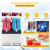 GarveeTech Commercial Slushy Machine, 15Lx2 Tank Stainless Steel Slushie Machine Double Tank, Frozen Drink Maker, Temperature Preservation, Stainless Steel Margarita Wine Smoothies Maker, White view 4
