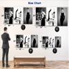3 Panels Audrey Hepburn Wall Art Framed - Black and White Audrey Hepburn Poster Framed Wall Decor, Vogue Wall Art Audrey Hepburn Pictures for Women's Room Ready To Hang 16x24''x3pcs view 4