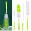 Cup Washing Brush - 4 Water Bottle Cleaning Brush | Silicone Bottle Cleaning Brush | Long Handle Bottle Brush | Soft and Flexible Bottle Brush Cleaner for Washing Cups, Baby Bottles, Tumbler view 3