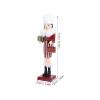 LUOZZY Lady Christmas Nutcracker Christmas Wooden Nutcracker Figure Wooden Lady Holding Gift Xmas Nutcracker for Home Decoration, 14.5Inch view 2