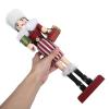 LUOZZY Lady Christmas Nutcracker Christmas Wooden Nutcracker Figure Wooden Lady Holding Gift Xmas Nutcracker for Home Decoration, 14.5Inch view 3