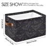 ALAZA Bat Starry Halloween Large Storage Baskets for Organizing Foldable Storage Bins for Shelves Home with Handles 2 Pack view 3