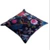 Alia Enterprises Velvet Floral Flower Throw Pillow Cover, Couch Bohemian Accent, 18 x 18 inches, Colorful Boho Chic (Black, 16" x 16") view 2