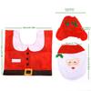 Christmas Themed Bathroom Decor Set - Toilet Seat Cover, Rugs, Tank Cover view 3