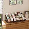 Giikin 4 Tier Spice Rack, Set of 2 Wooden Spice Rack for Countertop, Kitchen Counter Storage Shelves Cupcake Stand Holder Display Stand, Rustic Brown view 4