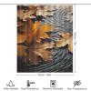 BTCOWZRV Fall Leaves Shower Curtain Winter Waterproof Bath Curtain Washable Cloth Shower Curtain Set Modern Minimalist Home Bathroom Curtain Decor with 12 Hooks 60x72 Inches view 2