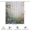 BTCOWZRV Floral Swirls Ivy Shower Curtain Winter Waterproof Bath Curtain Washable Cloth Shower Curtain Set Modern Minimalist Home Bathroom Curtain Decor with 12 Hooks 60x72 Inches view 2