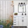 BTCOWZRV Floral Swirls Ivy Shower Curtain Winter Waterproof Bath Curtain Washable Cloth Shower Curtain Set Modern Minimalist Home Bathroom Curtain Decor with 12 Hooks 60x72 Inches view 3