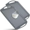 2Pcs Food Serving Tray with Handle, 17.712.6 Inch Non-Slip Plastic Serving Tray, Rectangle Gripping Nubs Food Trays, Shatterproof Dinner Tray, Non-Stick Food Platter Dishwasher Safe for Home Kitchen view 1