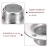 HARFINGTON 4pcs Stainless Steel Closet Rod Holder Set O-Shaped 0.75" Dia Shower Rod Flange Socket Wardrobe Bracket with Screwdriver and Expansion Tube for Closet Shelf Wardrobe Shower Curtain view 4