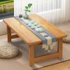 robwibw Japanese Floor Sitting Table, Folding Wood Tea Table Chabudai Japanese Coffee Table Low Table for Living Room Home Tatami Office (B 47.2 * 19.6 * 13.7 INCH) view 1
