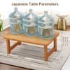 robwibw Japanese Floor Sitting Table, Folding Wood Tea Table Chabudai Japanese Coffee Table Low Table for Living Room Home Tatami Office (B 47.2 * 19.6 * 13.7 INCH) view 2