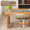 robwibw Japanese Floor Sitting Table, Folding Wood Tea Table Chabudai Japanese Coffee Table Low Table for Living Room Home Tatami Office (B 47.2 * 19.6 * 13.7 INCH) view 3