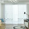 Iuokuby Sheer Curtains Voile Curtain Rod Pocket Pastoral Small Fresh Dragonfly Flower Embroidery Home Decoration Living Room Bedroom Balcony(2 Panels, W 54 x L 90 inch, Blue) view 4