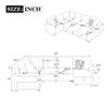 JIVOIT U-Shaped Sectional Sofa with Pull-Out Sofa Bed, a Storage Chaise Lounge, 2-in-1 Convertible Sofa with Four Back Pillows, Storage Shelf, 5 Seat Sectional Sleeper Couch for Living Room (Grey,23) view 2