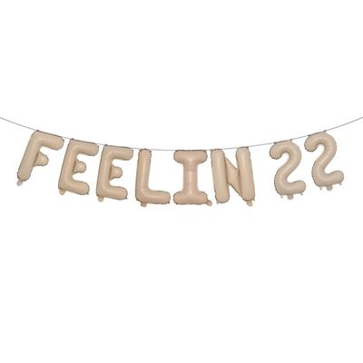 22 Birthday Decorations For Women Girls Feelin 22 Balloons Feelin 22 Banner 22nd Birthday Supplies 22nd Birthday Balloons 22 Birthday Party Supplies Favors (FEELIN 22 Caramel)