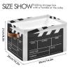 ALAZA Cinema Movie Clapboard Large Storage Basket for Organizing Foldable Storage Bin for Shelves Home with Handles 1 Pack view 4