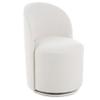 Limari Home Jureto Collection Modern Swivel Dining Chair, White Fabric view 1