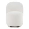 Limari Home Jureto Collection Modern Swivel Dining Chair, White Fabric view 3