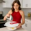 12 Inch Mixing Bowl Splatter Guard  BPA-Free Anti-Splash Screen for Hand & Electric Mixers  Flexible Fit, Transparent Silicone & PP, Dishwasher Safe by Dependable Industries view 2
