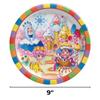 Amscan Multicolor Candyland Round Plates (9") Pack of 8 - Vibrant Party Tableware for Birthdays, Celebrations & Events view 3