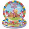Amscan Multicolor Candyland Round Plates (7") Pack of 8 - Vibrant Party Tableware for Birthdays, Celebrations & Events view 1