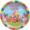Amscan Multicolor Candyland Round Plates (7") Pack of 8 - Vibrant Party Tableware for Birthdays, Celebrations & Events view 2