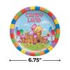 Amscan Multicolor Candyland Round Plates (7") Pack of 8 - Vibrant Party Tableware for Birthdays, Celebrations & Events view 3