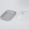 CFGH6FDF Butter Dishes Stainless Steel Butter Box Western Restaurant Snack Plate Cheese Crisper Warmer Plate Butter Dish with Lid Butter Box(Clear) view 3
