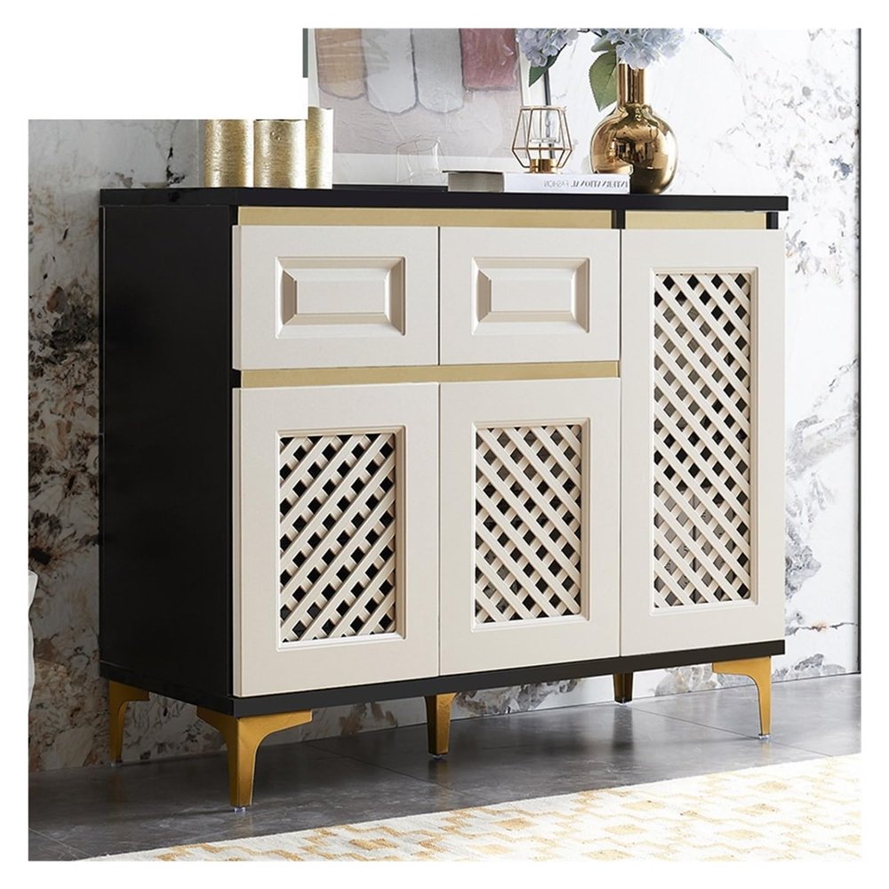 BABETRUE Bufetera Modern Minimalist Sideboard Kitchen Storage Cabinet Restaurant Tea Cabinet Preparation Cabinet Living Room Storage Cabinet
