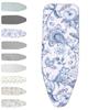 TAJMDGW Cotton Iron Board Cover with Padding 13x38 14x43 15x48In Heat Resistant Ironing Board Cover and Pad, Ironing Board Pad Adjustable(Blue White,110x35 cm (14x43inch)) view 1