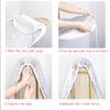 TAJMDGW Cotton Iron Board Cover with Padding 13x38 14x43 15x48In Heat Resistant Ironing Board Cover and Pad, Ironing Board Pad Adjustable(Blue White,110x35 cm (14x43inch)) view 4