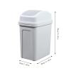 Bathroom Trash Can with Lid ,5.5 Gallons, Plastic Garbage Can with Lid, Waste Basket,trash Bin,garbage Bin ,dog Proof Trash Can for Office, Bathroom, Kitchen, Living Room, Bedroom, Outdoor, Dorm view 2