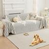 HAOMAIJIA Boho Sofa Covers Couch Covers for 3 Cushion Couch Sofa Pet Friendly Soft Thick Non Slip Couch Cover for Dogs Washable Sectional Couch Covers L Shape Furniture Protector (Grey, 91"x134") view 1