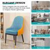Chairs Dining Chair Set of 4 with Open Back Velvet Dining Chairs Faux Leather Upholstered Chair Mid Century Modern Dining Chairs Dining Living Room Chairs with Gold Metal Legs, Luxury Dining Chairs view 3