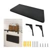 PQPQLI Laundry Folding Table Wall Mounted Folding Table, Floating Laptop Desk Available in Three Colors, Hanging Desk for Laundry Room Home Office Kitchen Bathroom(Black,40 * 30cm) view 1