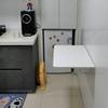 PQPQLI Laundry Folding Table Wall Mounted Folding Table, Floating Laptop Desk Available in Three Colors, Hanging Desk for Laundry Room Home Office Kitchen Bathroom(Black,40 * 30cm) view 2