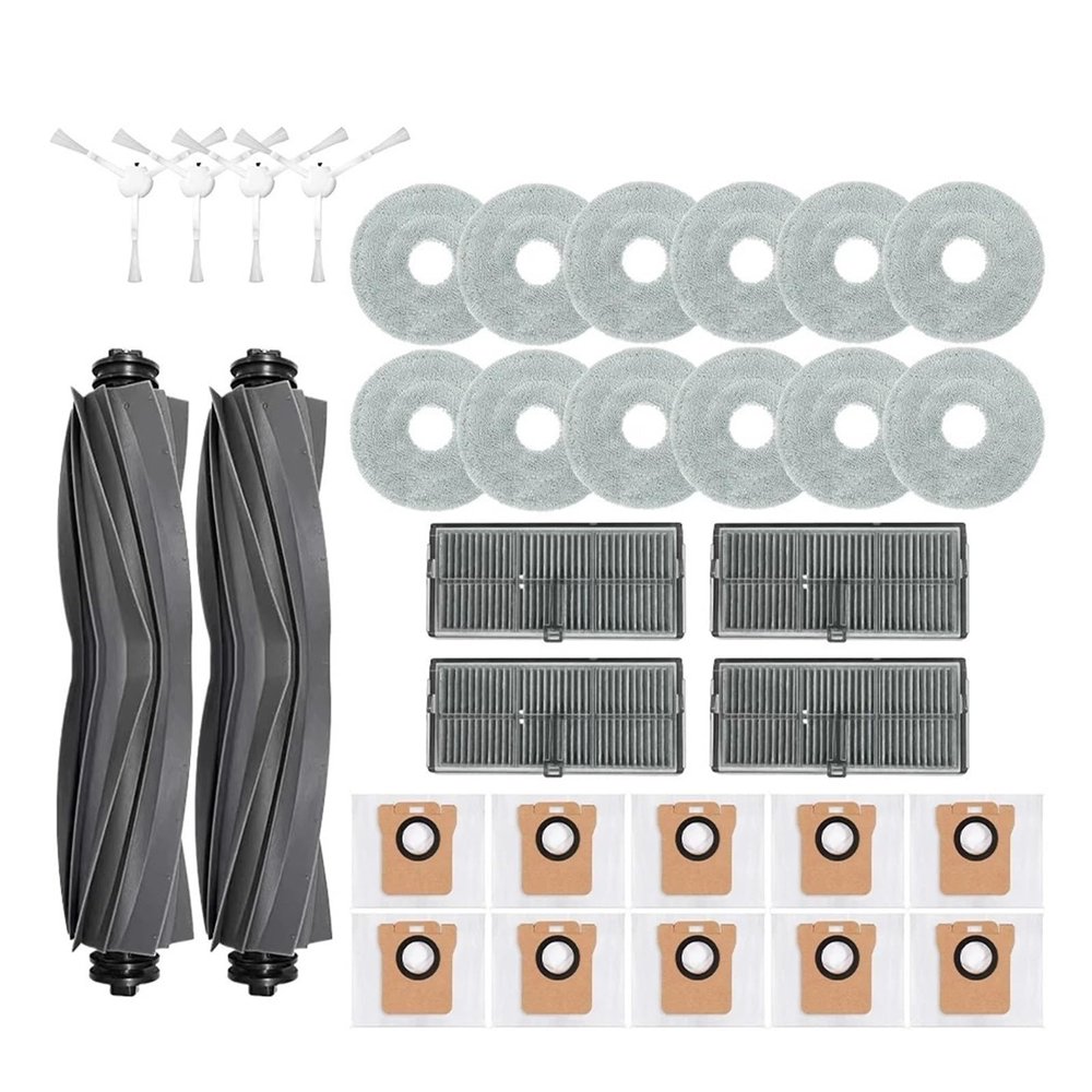 Accessories Compatible With Xiaomi Mijia M30S D103CN Robot Vacuum Cleaner Parts Consumables Main Side Brush Hepa Filter Dust Bag Mop Cloth(32PCS SET)